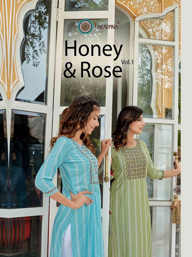 Honey Rose 1 Fancy Designer Ethnic Wear Kurtis Collection